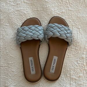 Steve Madden Women's Braided Slide Sandals - Light Blue